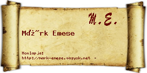 Márk Emese névjegykártya